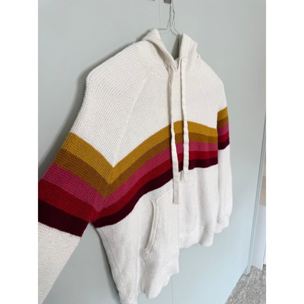 FAHERTY Women's Throwback Hoodie Sweatshirt in Golden Trek Stripe - Picture 6 of 10